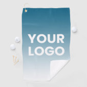 Uw logo en bewerkbare achtergrondkleurgradiënt golfhanddoek (Insitu)