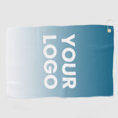 Uw logo en bewerkbare achtergrondkleurgradiënt golfhanddoek (Horizontaal)