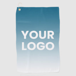 Uw logo en bewerkbare achtergrondkleurgradiënt  golfhanddoek
