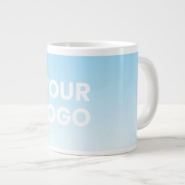 Uw logo en bewerkbare achtergrondkleurgradiënt  grote koffiekop