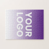 Uw logo en bewerkbare achtergrondkleurgradiënt legpuzzel (Horizontaal)