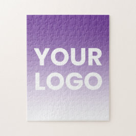 Uw logo en bewerkbare achtergrondkleurgradiënt  legpuzzel