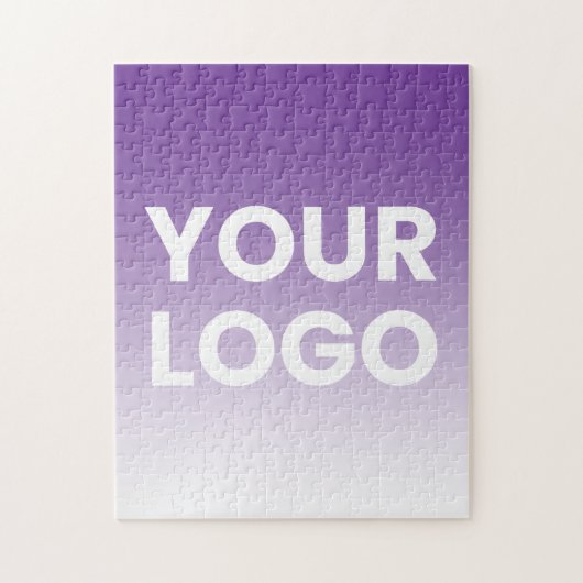 Uw logo en bewerkbare achtergrondkleurgradiënt legpuzzel (Verticaal)
