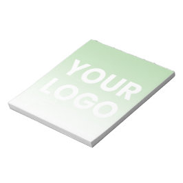 Uw logo en bewerkbare achtergrondkleurgradiënt  notitieblok