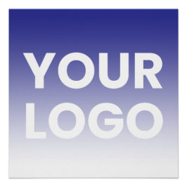 Uw logo en bewerkbare achtergrondkleurgradiënt  perfect poster