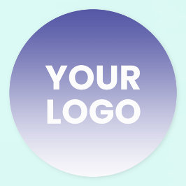 Uw logo en bewerkbare achtergrondkleurgradiënt  ronde sticker