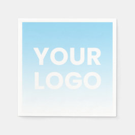 Uw logo en bewerkbare achtergrondkleurgradiënt  servet