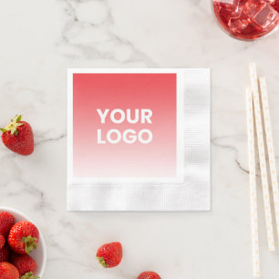 Uw logo en bewerkbare achtergrondkleurgradiënt  servet