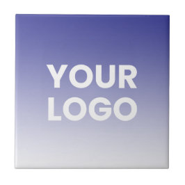 Uw logo en bewerkbare achtergrondkleurgradiënt  tegeltje