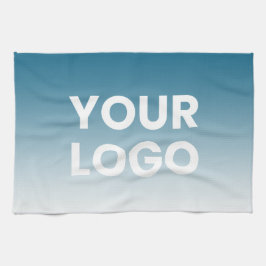 Uw logo en bewerkbare achtergrondkleurgradiënt  theedoek