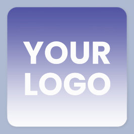 Uw logo en bewerkbare achtergrondkleurgradiënt  vierkante sticker