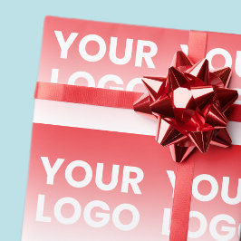 Uw Logo en bewerkbare achtergrondkleurverloop Cadeaupapier