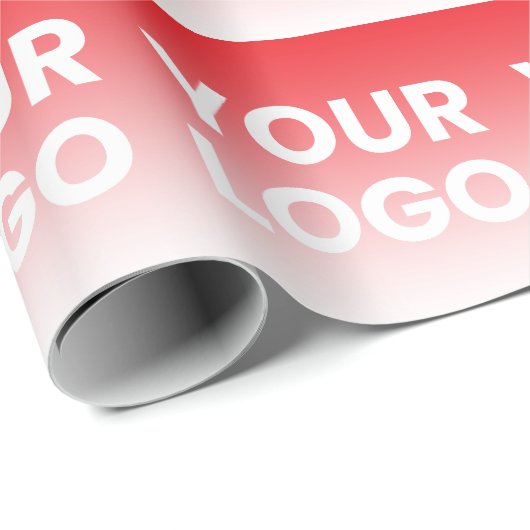 Uw Logo en bewerkbare achtergrondkleurverloop Cadeaupapier (Rol Hoek)