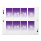 Uw Logo en bewerkbare achtergrondkleurverloop Etiket (Full Sheet)
