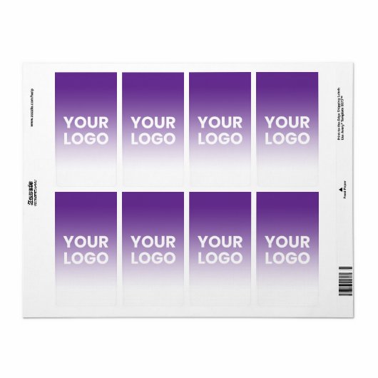 Uw Logo en bewerkbare achtergrondkleurverloop Etiket (Full Sheet)