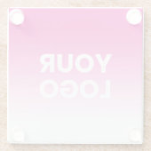 Uw Logo en bewerkbare achtergrondkleurverloop Glazen Onderzetter (Achterkant)