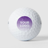 Uw Logo en bewerkbare achtergrondkleurverloop Golfballen (Voorkant)