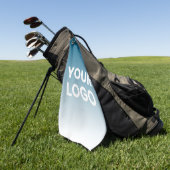 Uw Logo en bewerkbare achtergrondkleurverloop Golfhanddoek (Groen)