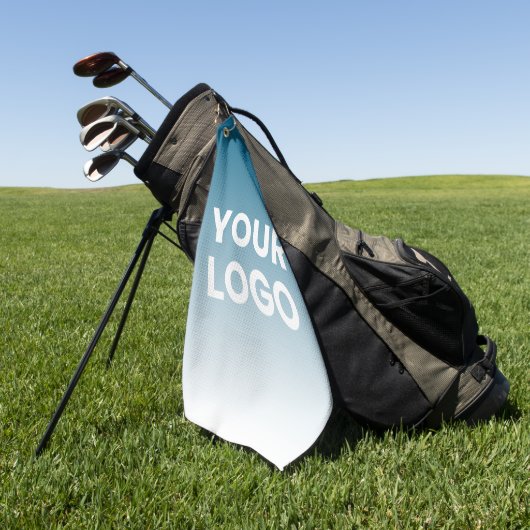 Uw Logo en bewerkbare achtergrondkleurverloop Golfhanddoek (Groen)