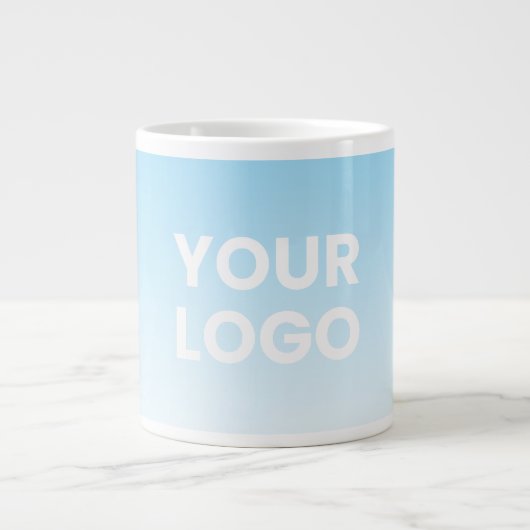 Uw Logo en bewerkbare achtergrondkleurverloop Grote Koffiekop (Voorkant)