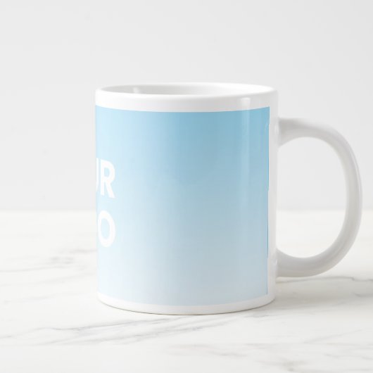 Uw Logo en bewerkbare achtergrondkleurverloop Grote Koffiekop (Rechts)