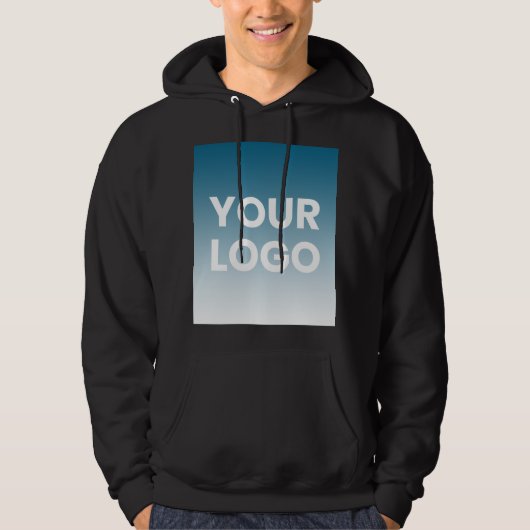 Uw Logo en bewerkbare achtergrondkleurverloop Hoodie (Voorkant)