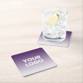 Uw Logo en bewerkbare achtergrondkleurverloop Kartonnen Onderzetters (Insitu)