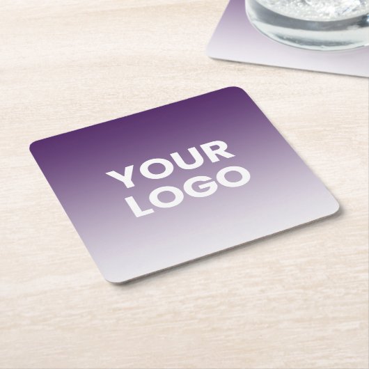 Uw Logo en bewerkbare achtergrondkleurverloop Kartonnen Onderzetters (Schuin)