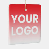 Uw Logo en bewerkbare achtergrondkleurverloop Keramisch Ornament (Rechts)