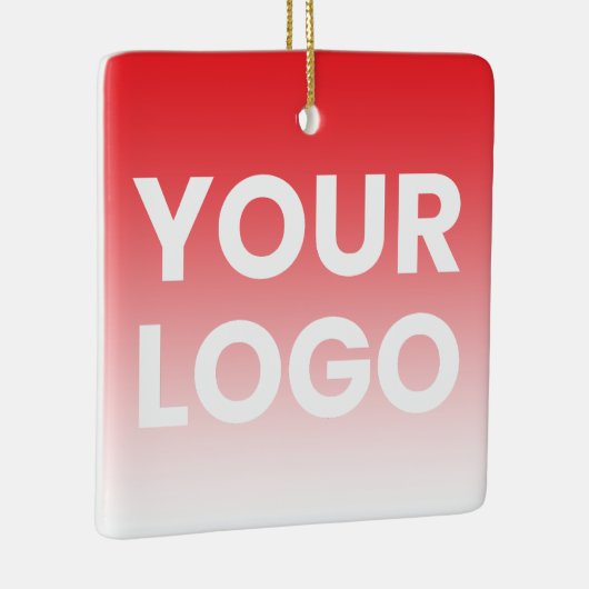 Uw Logo en bewerkbare achtergrondkleurverloop Keramisch Ornament (Rechts)