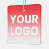 Uw Logo en bewerkbare achtergrondkleurverloop Keramisch Ornament (Links)