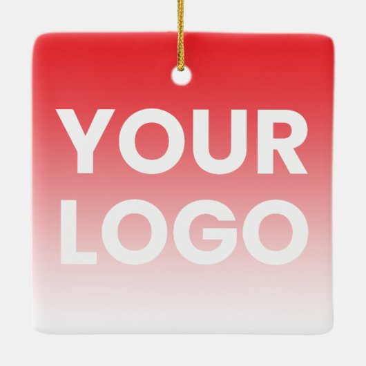 Uw Logo en bewerkbare achtergrondkleurverloop Keramisch Ornament (Achterkant)