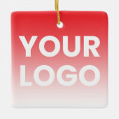 Uw Logo en bewerkbare achtergrondkleurverloop Keramisch Ornament (Voorkant)