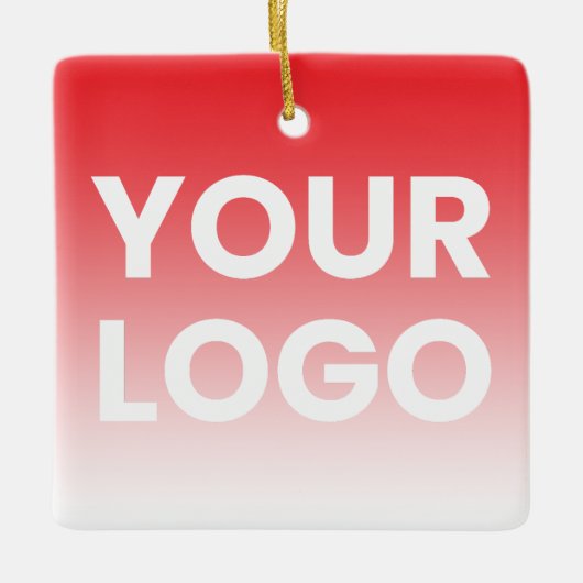 Uw Logo en bewerkbare achtergrondkleurverloop Keramisch Ornament (Voorkant)