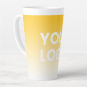 Uw Logo en bewerkbare achtergrondkleurverloop Latte Mok (Linkerhoek)