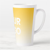 Uw Logo en bewerkbare achtergrondkleurverloop Latte Mok (Rechts)