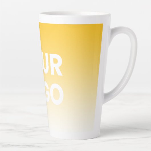 Uw Logo en bewerkbare achtergrondkleurverloop Latte Mok (Rechts)