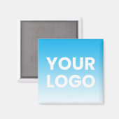 Uw Logo en bewerkbare achtergrondkleurverloop Magneet (Voorkant / Achterkant)