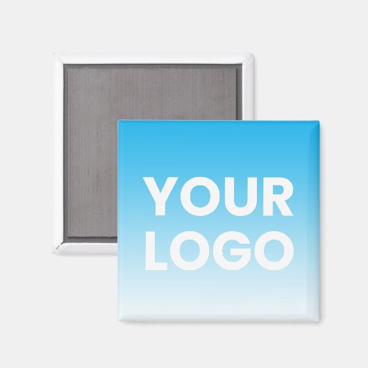 Uw Logo en bewerkbare achtergrondkleurverloop Magneet (Voorkant / Achterkant)