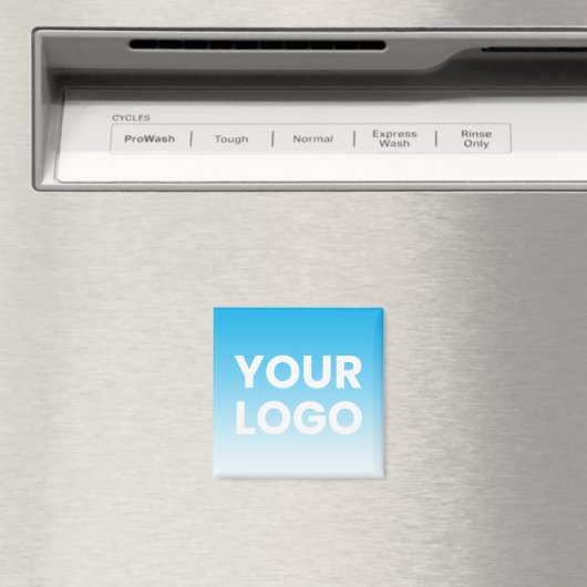 Uw Logo en bewerkbare achtergrondkleurverloop Magneet (Insitu (Vaatwasser))