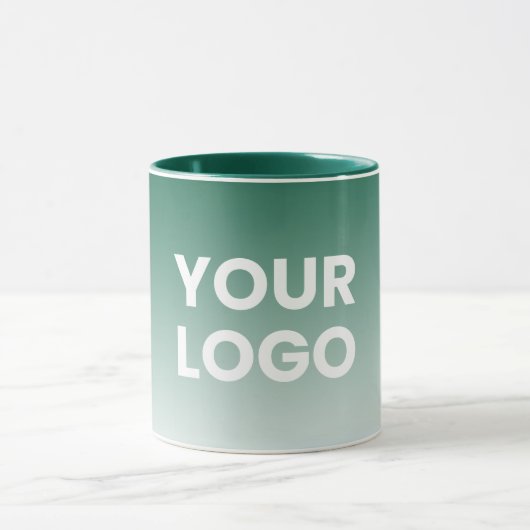 Uw Logo en bewerkbare achtergrondkleurverloop Mok (Midden)