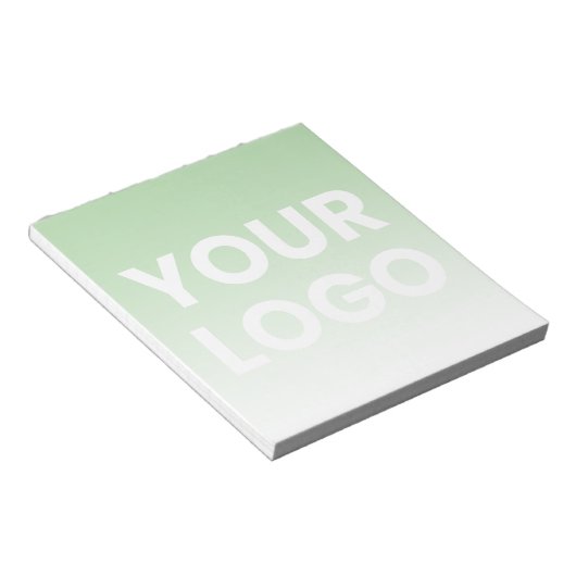Uw Logo en bewerkbare achtergrondkleurverloop Notitieblok (Schuin)
