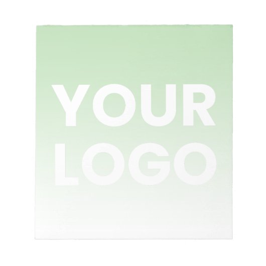 Uw Logo en bewerkbare achtergrondkleurverloop Notitieblok (Voorkant)