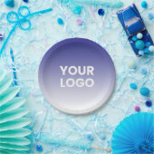 Uw Logo en bewerkbare achtergrondkleurverloop Papieren Bordje (Feest)