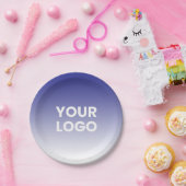 Uw Logo en bewerkbare achtergrondkleurverloop Papieren Bordje (Feest)