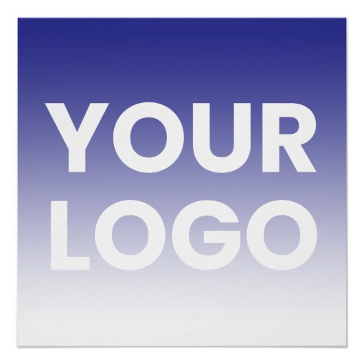 Uw Logo en bewerkbare achtergrondkleurverloop Perfect Poster (Voorkant)