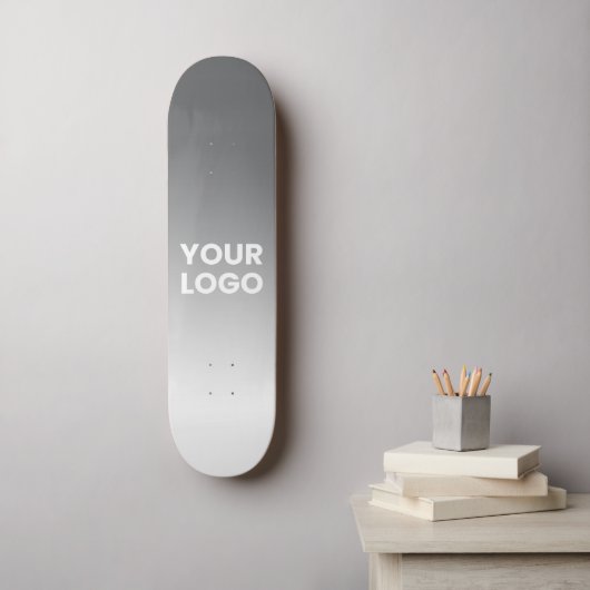 Uw Logo en bewerkbare achtergrondkleurverloop Persoonlijk Skateboard (Muurkunst)