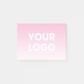 Uw Logo en bewerkbare achtergrondkleurverloop Post-it® Notes (Voorkant)
