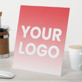 Uw Logo en bewerkbare achtergrondkleurverloop Reclamebord Met Voetstuk (Insitu)
