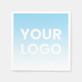 Uw Logo en bewerkbare achtergrondkleurverloop Servet (Voorkant)